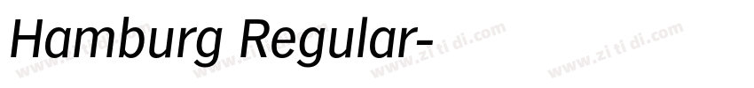 Hamburg Regular字体转换